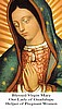 OUR LADY OF GUADALUPE, HELPER OF PREGNANT WOMEN PRAYER CARD